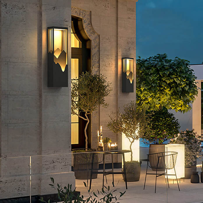 VillaRay LED Wandleuchte | Rechteckige Außenleuchte | Wasserdicht & Modern | Gartenbeleuchtung für Villen | Verschiedene Größen