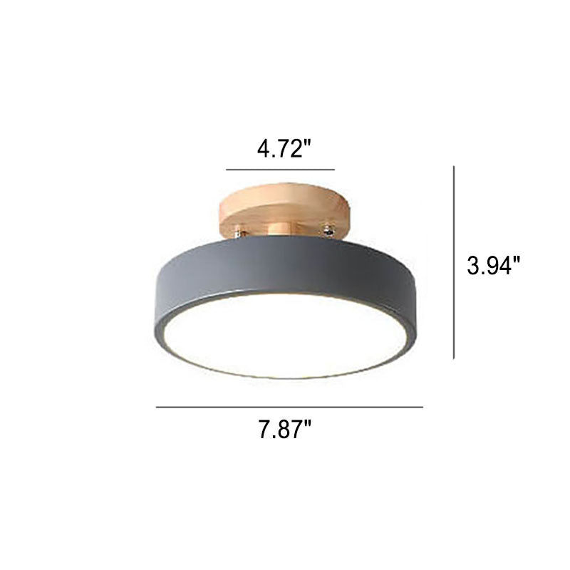 ScandiLight LED Deckenleuchte Rund | Nordic Design | Semi-Flush Mount | Energiesparende Zimmerleuchte