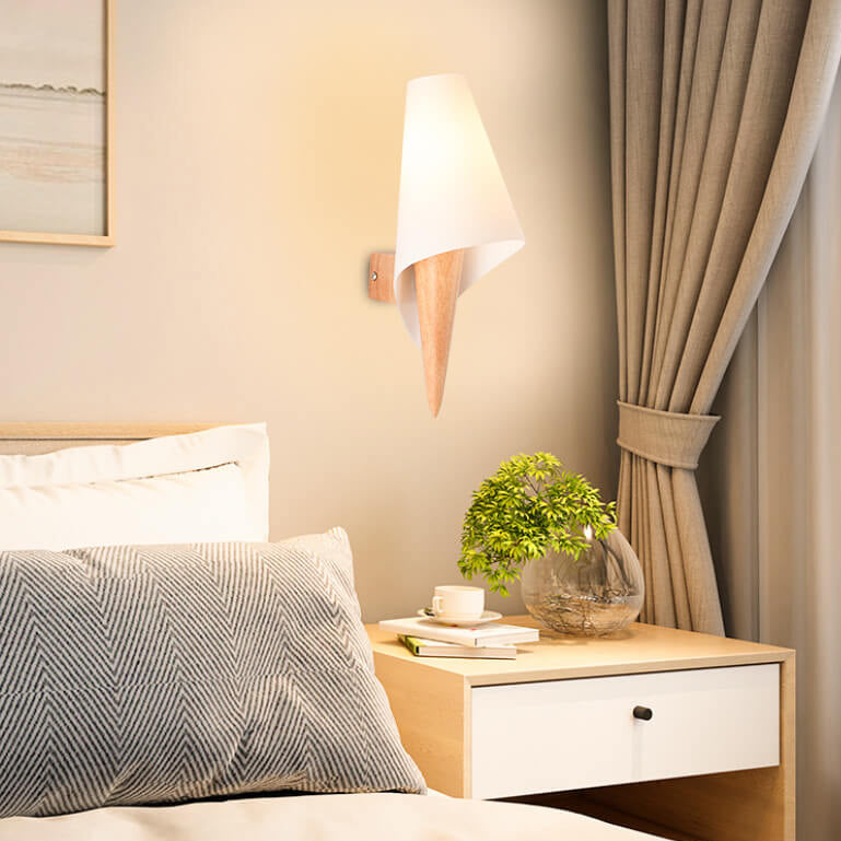 FlareLume Wandleuchte | Nordic Design | Weißer Glasschirm | Minimalistisch & Elegant | 1-Licht Wandlampe