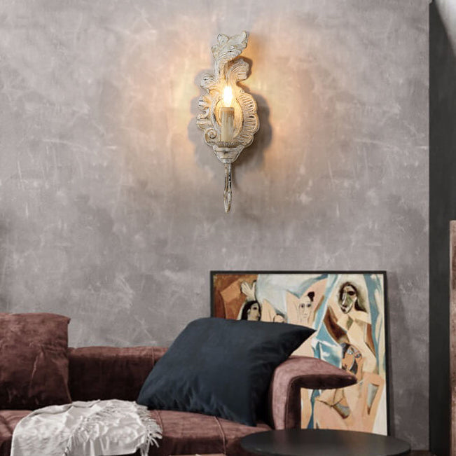 CandleVera Vintage Wandlampe | Harz Candelabra Design | 1-Licht | Dekorative Beleuchtung | Klassischer Stil