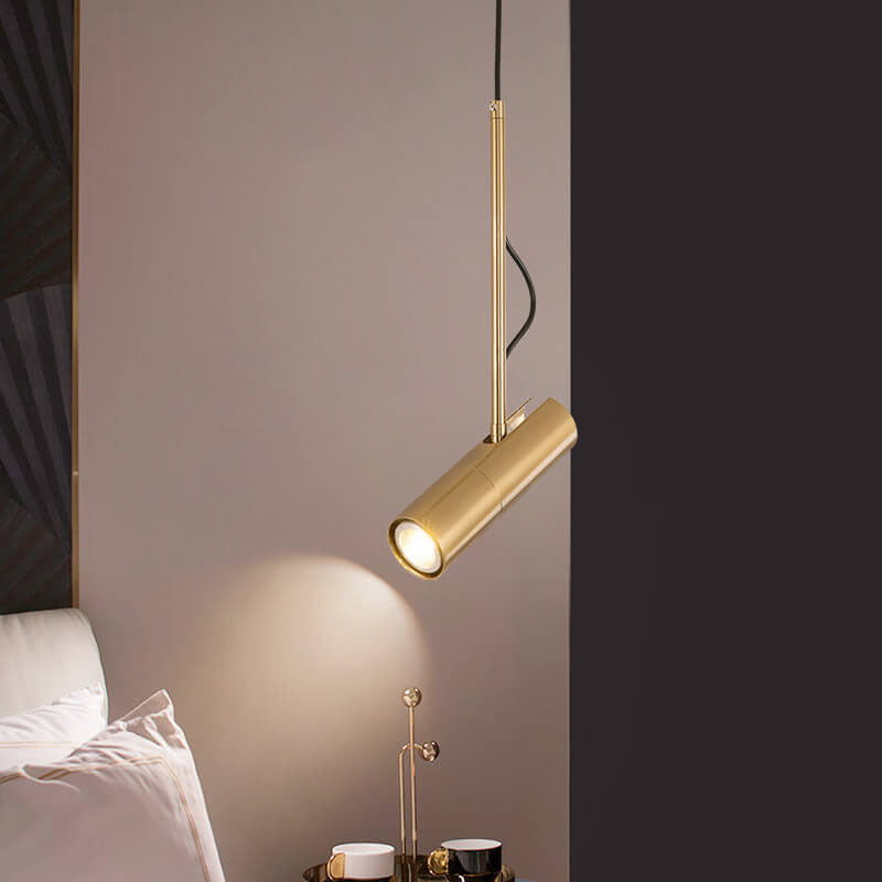 GlintBeam LED Spotlight Hängeleuchte | Minimalistisches Design | Gold | Modern & Funktional | Warmes Licht