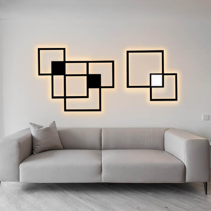 GlowForma Minimalistische LED Wandleuchte | Quadratisches Design aus Eisen | Modern & Energiesparend | Perfekt für Wohnzimmer & Schlafzimmer
