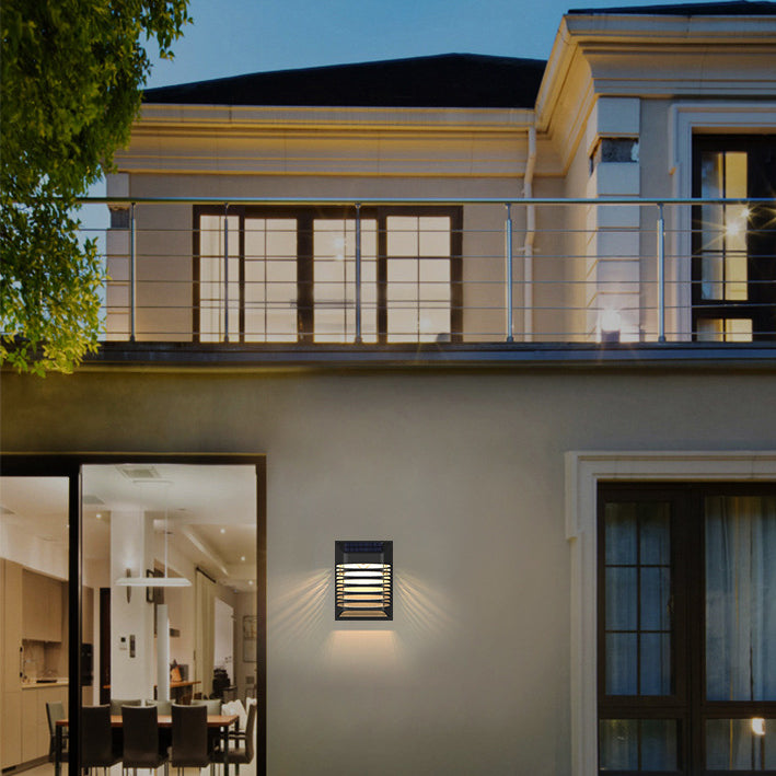 SolarVista LED Wandleuchte | Trapezdesign | Wasserdicht | Solar Außenbeleuchtung | Energieeffizient