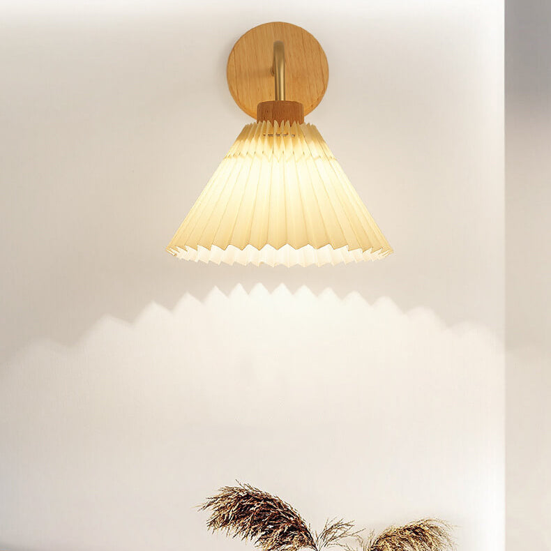 LumaShade Minimalistische Wandleuchte | Plissee-Schirm | Modernes Design | Dekorative Beleuchtung