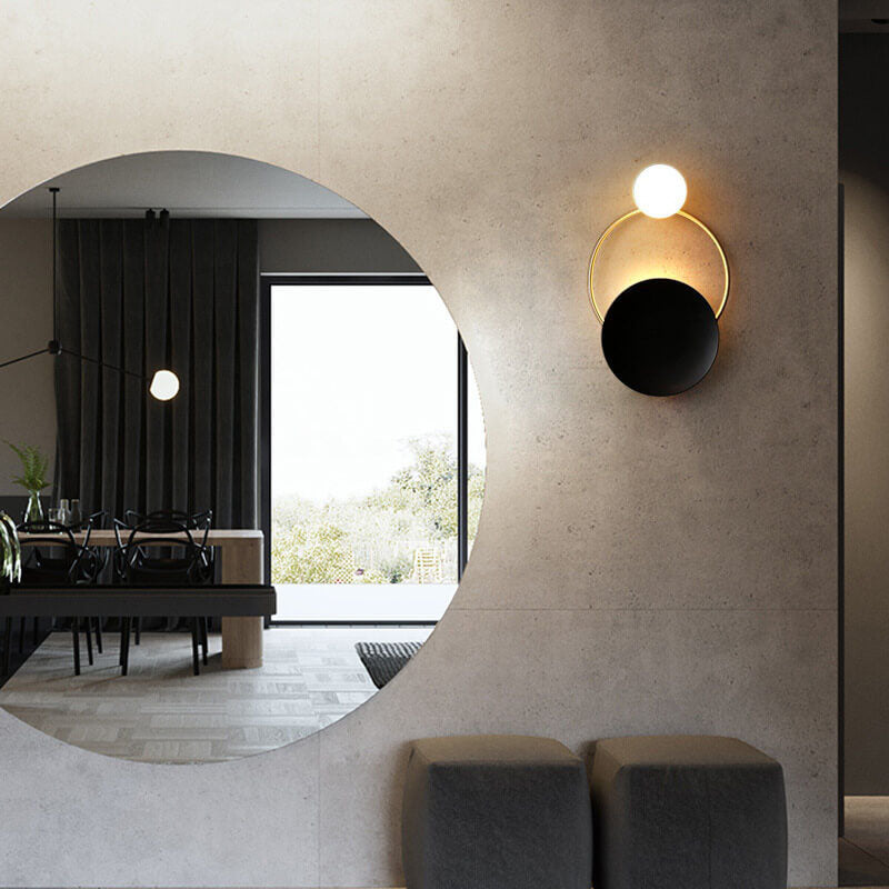 CircaNova LED Wandleuchte | Nordic Metal Circle Design | Minimalistisch & Modern | 1-Licht Wandlampe