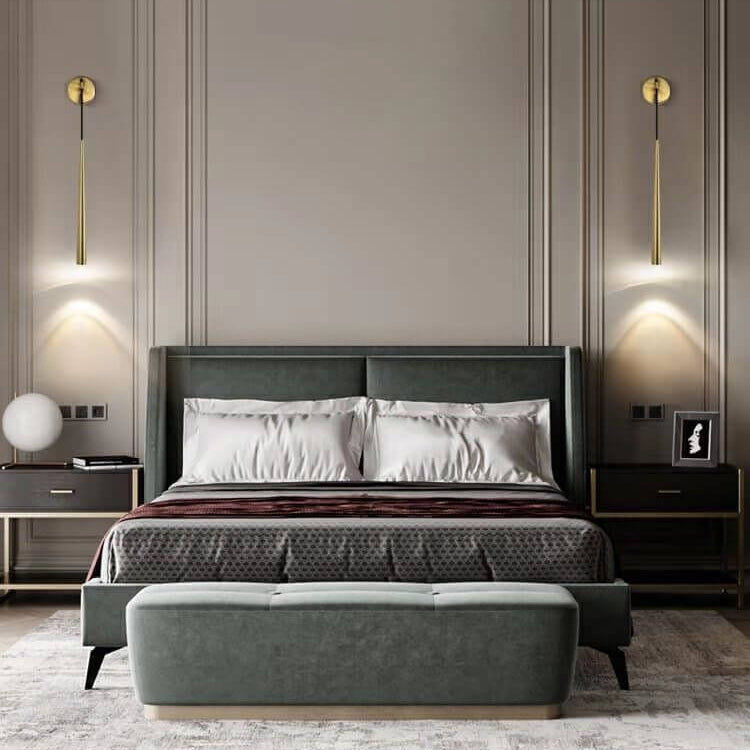 LustraLine Wandleuchte | Minimalistisches Luxusdesign | Goldene Lichtleiste | 1-Licht LED Wandlampe für modernes Ambiente