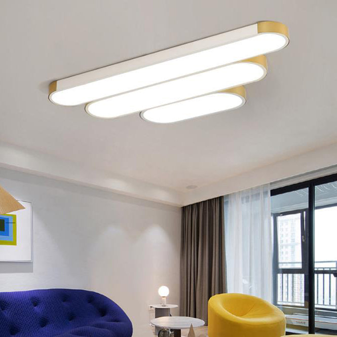 LumiForm Minimalistische LED Deckenleuchte | Rechteckige Ringform | Dimmbar & Modernes Design