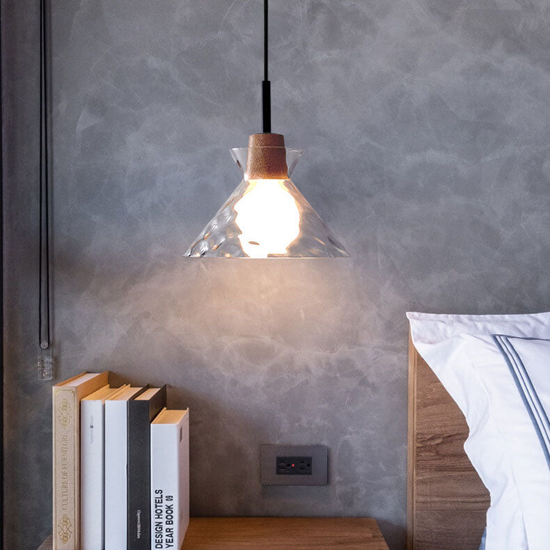 LumaCrystal Nordic Pendelleuchte | Klar geriffeltes Glas | 1-Licht | Skandinavisches Design | Deko für Zuhause