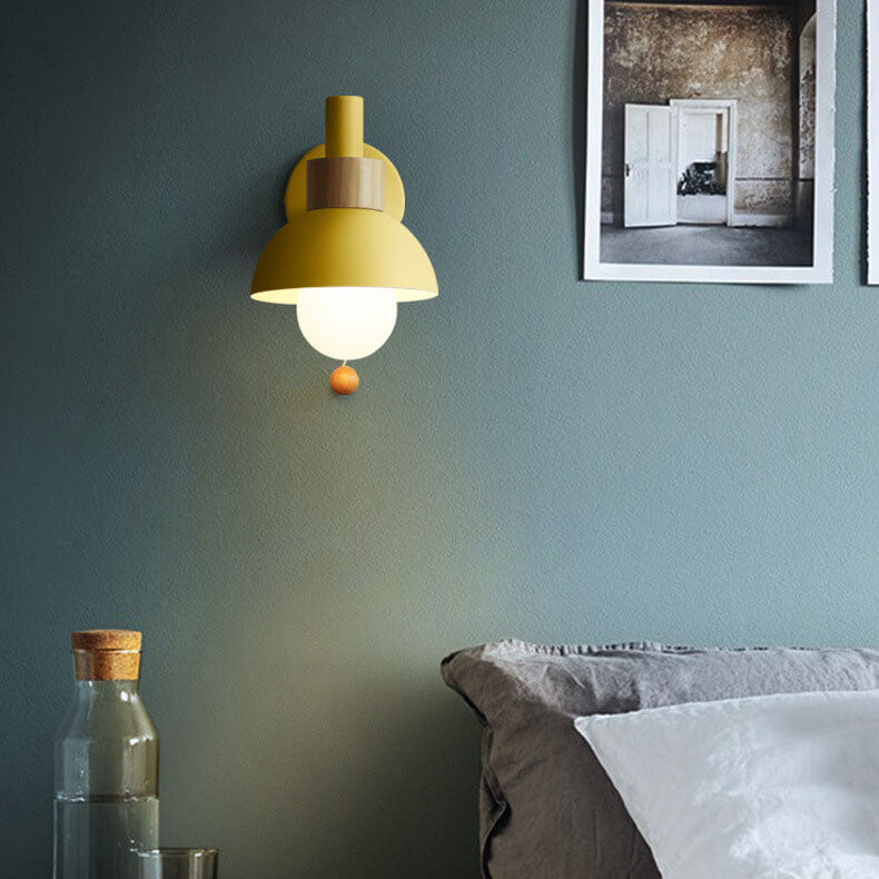 MacaroonGlow Nordic Wandlampe | Farbiges Kugeldesign | Einflammige LED-Wandleuchte für Wohnräume