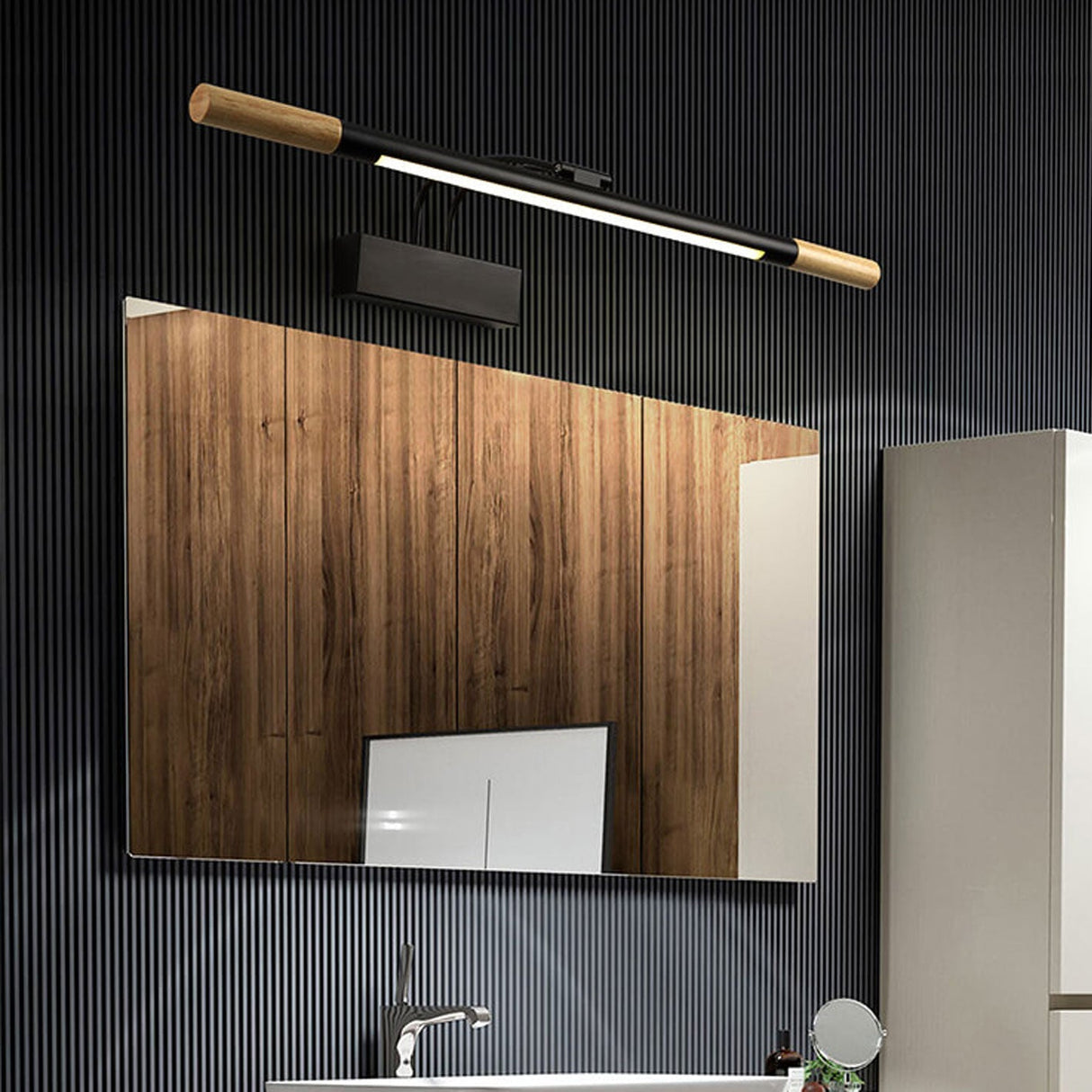 Arkluma Nordic LED Wandleuchte | Massivholz | Geschwungener Arm | Warmes oder Weißes Licht