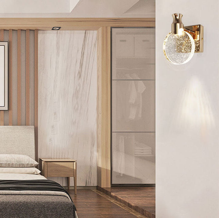 BubbleLux – Nordic Crystal LED Wandleuchte | Modernes Design | Warmes & Weißes Licht | Blaseneffekt