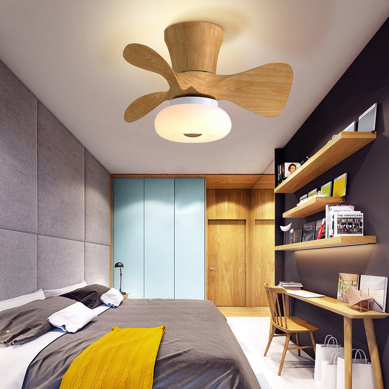 BreezeLum Nordic LED Deckenventilator | Macaron Farben | Beleuchtung & Kühlung | Semi-Flush-Mount Design