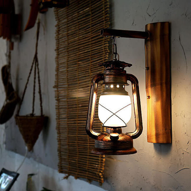 EquiLume Vintage Wandlaterne aus Eisen | 1 Licht | Rustikale Beleuchtung für Zuhause