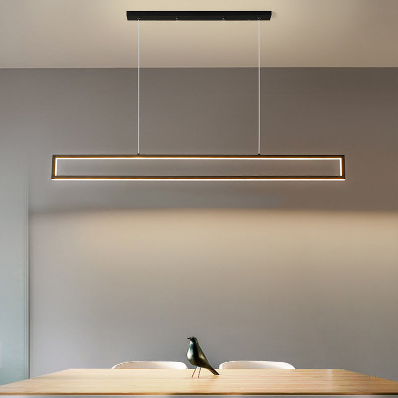 LumiFrame Minimalistischer LED Kronleuchter | Modernes Design | Dimmbare Beleuchtung | Perfekt für Ess- und Wohnbereiche