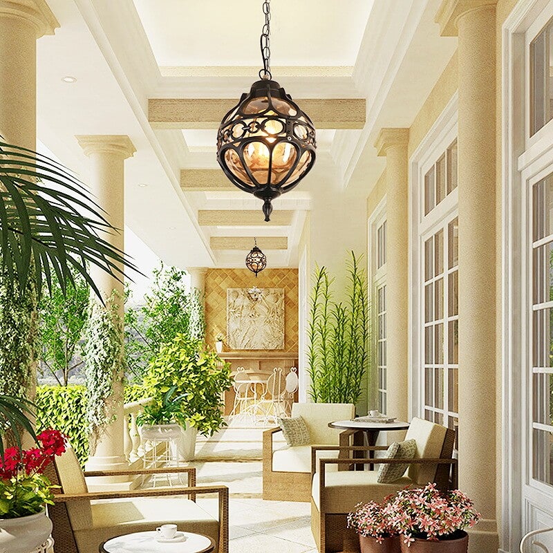 GlobeRetro Outdoor Pendelleuchte | Wasserdicht | Industriedesign | Außenbeleuchtung | Gartenleuchte