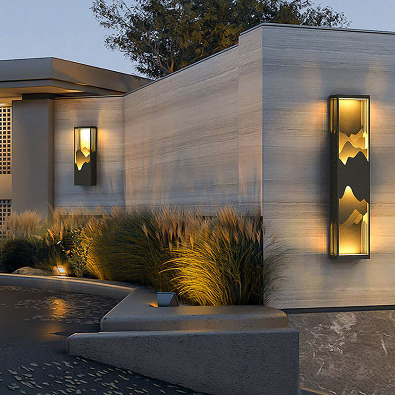 VillaRay LED Wandleuchte | Rechteckige Außenleuchte | Wasserdicht & Modern | Gartenbeleuchtung für Villen | Verschiedene Größen