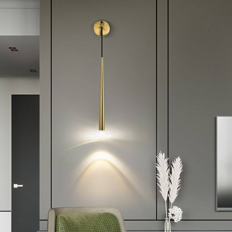 LustraLine Wandleuchte | Minimalistisches Luxusdesign | Goldene Lichtleiste | 1-Licht LED Wandlampe für modernes Ambiente