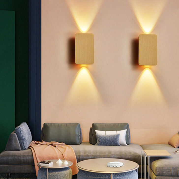 ZenLuxe Nordic Design LED Wandleuchte | Modernes Aluminium | Flaches Panel | Energiesparend | Dekolampe für Wohnzimmer & Büro