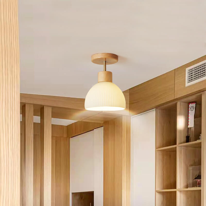 Clairéa Halbrunde Deckenleuchte im nordischen Stil | Glasdesign | Elegante Beleuchtung für Zuhause