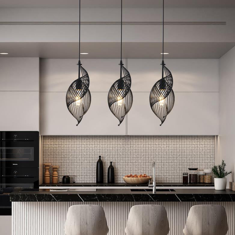 NautiloLux LED Pendelleuchte | Nordic Design | 1-Licht-Hängelampe im Schneckendesign | Eleganz für Wohn- & Essbereich