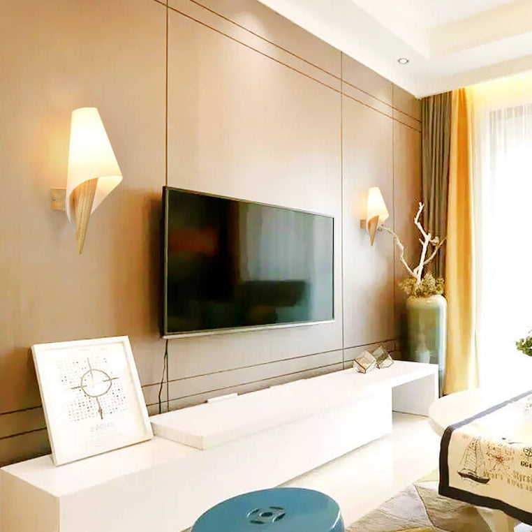 FlareLume Wandleuchte | Nordic Design | Weißer Glasschirm | Minimalistisch & Elegant | 1-Licht Wandlampe