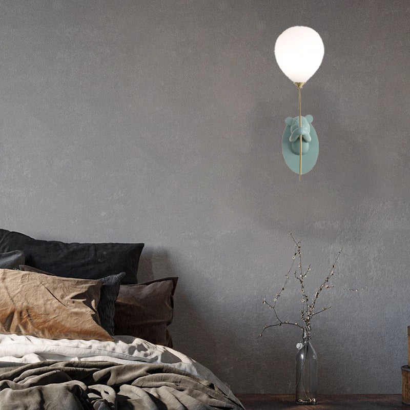 BrightBuddy Wandleuchte | Einzigartiges Cartoon-Design | Glas & Harz | 1-Licht | Perfekt für Kinderzimmer