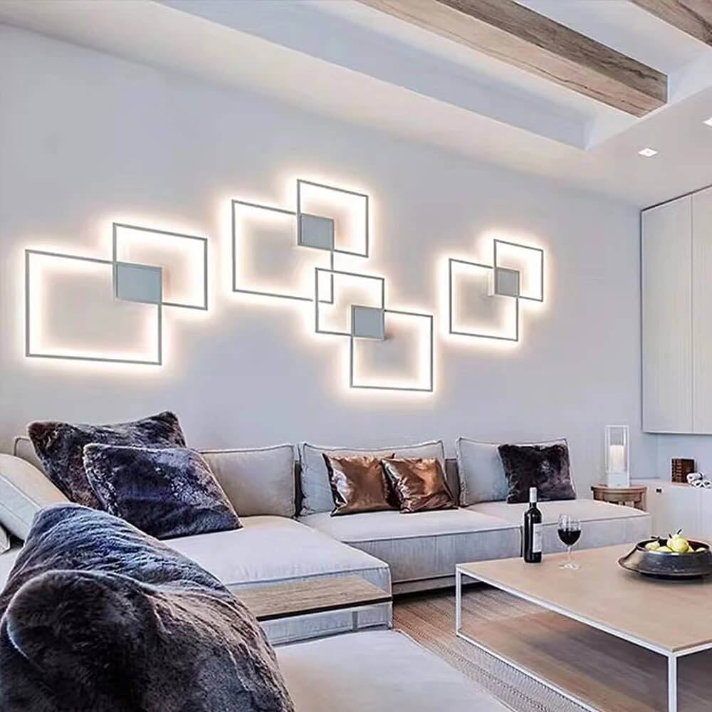 GlowForma Minimalistische LED Wandleuchte | Quadratisches Design aus Eisen | Modern & Energiesparend | Perfekt für Wohnzimmer & Schlafzimmer
