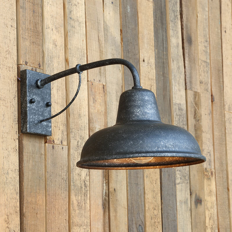 VeroLux Vintage Outdoor Wandlampe | Wasserdicht | Eisen | 1-Licht | Industrielampe für Terrasse & Garten | Beleuchtung für außen