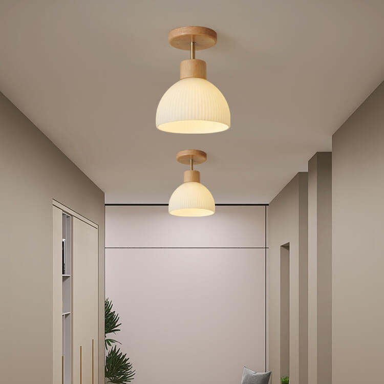 Clairéa Halbrunde Deckenleuchte im nordischen Stil | Glasdesign | Elegante Beleuchtung für Zuhause