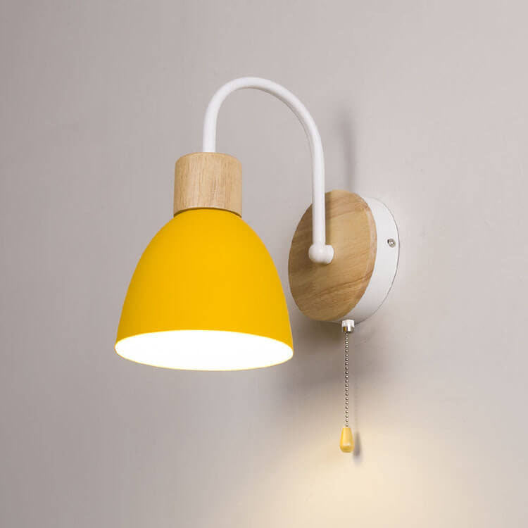ZippaLite Nordic Wandlampe | 1-flammig | Zugschnurschalter | Macaron-Farben | Minimalistisches Design