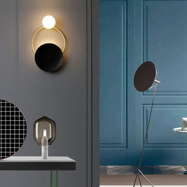 CircaNova LED Wandleuchte | Nordic Metal Circle Design | Minimalistisch & Modern | 1-Licht Wandlampe