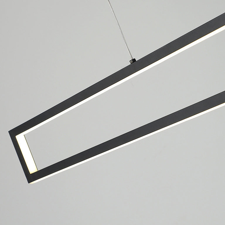 LumiFrame Minimalistischer LED Kronleuchter | Modernes Design | Dimmbare Beleuchtung | Perfekt für Ess- und Wohnbereiche