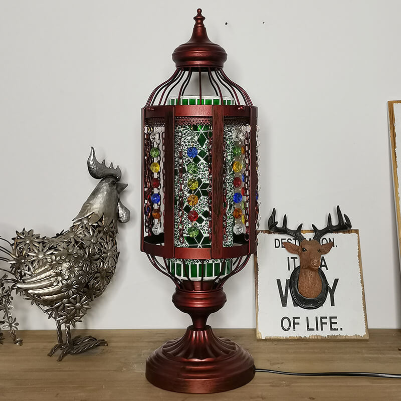 OttomaGlow Vintage Türkische Tischlampe | Buntglas-Laterne | 1-flammig | Orientalisches Design
