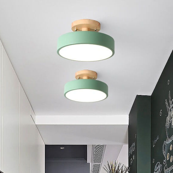 ScandiLight LED Deckenleuchte Rund | Nordic Design | Semi-Flush Mount | Energiesparende Zimmerleuchte