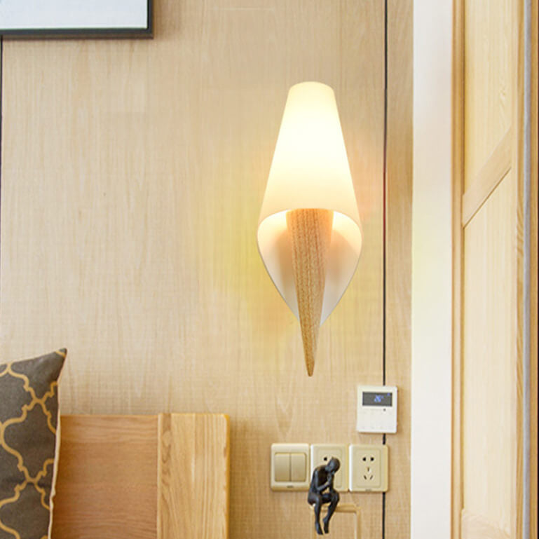 FlareLume Wandleuchte | Nordic Design | Weißer Glasschirm | Minimalistisch & Elegant | 1-Licht Wandlampe