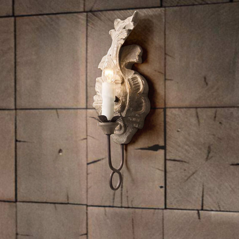 CandleVera Vintage Wandlampe | Harz Candelabra Design | 1-Licht | Dekorative Beleuchtung | Klassischer Stil