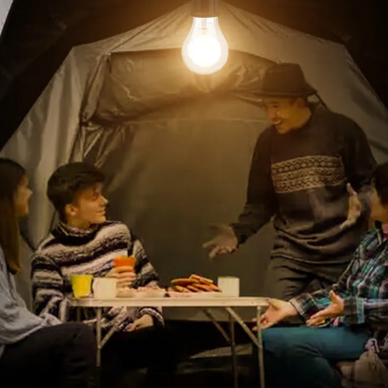 GlowCamp Outdoor Hängelampe | Typ-C Ladefunktion | Retro Glühbirnenlicht | Campingbeleuchtung 2023