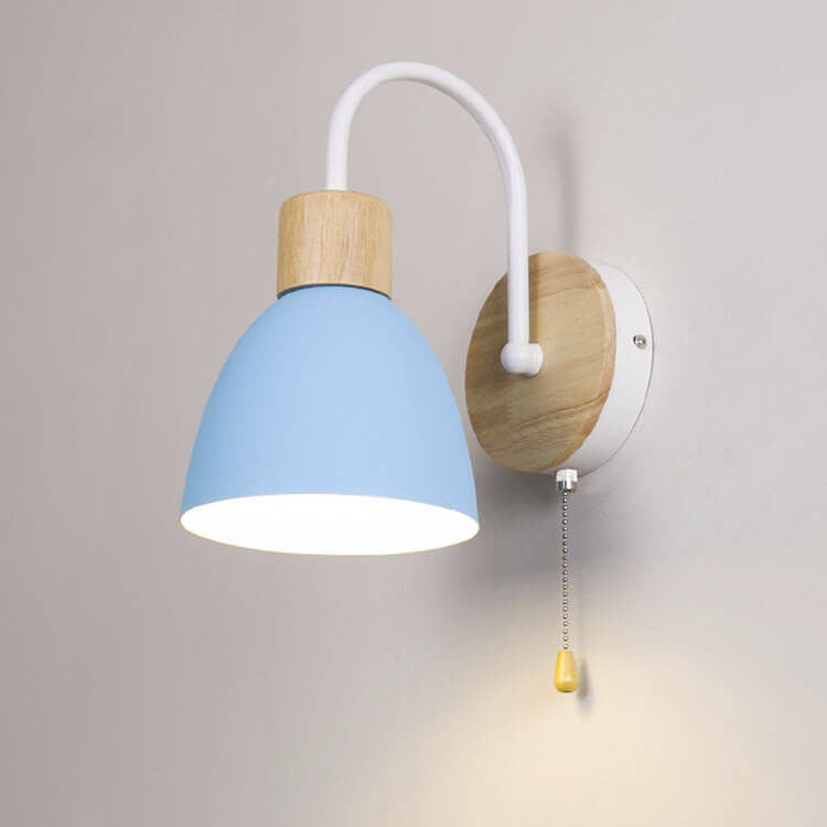 ZippaLite Nordic Wandlampe | 1-flammig | Zugschnurschalter | Macaron-Farben | Minimalistisches Design
