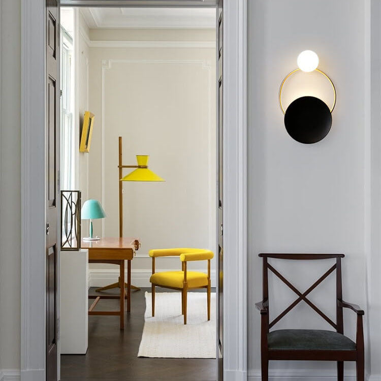 CircaNova LED Wandleuchte | Nordic Metal Circle Design | Minimalistisch & Modern | 1-Licht Wandlampe