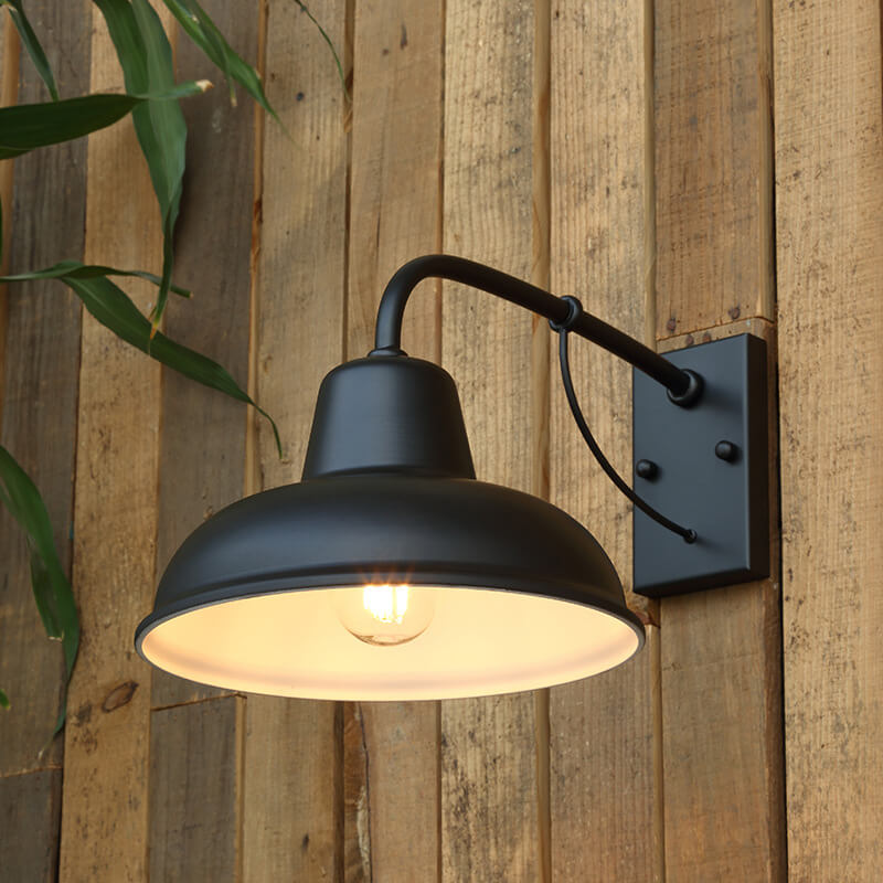 VeroLux Vintage Outdoor Wandlampe | Wasserdicht | Eisen | 1-Licht | Industrielampe für Terrasse & Garten | Beleuchtung für außen