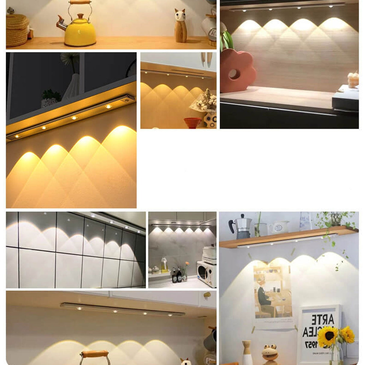 GlowWave Smart LED Lichtleiste | Ultradünn | Bewegungssensor | Wiederaufladbar | Verschiedene Größen