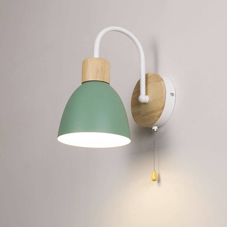 ZippaLite Nordic Wandlampe | 1-flammig | Zugschnurschalter | Macaron-Farben | Minimalistisches Design