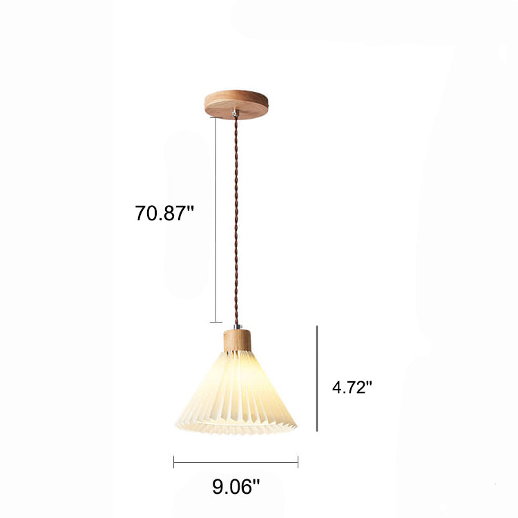 Eleglite Nordic Design Pendelleuchte | Minimalistischer Stil | Gefalteter Lampenschirm | 1-Licht Hängelampe