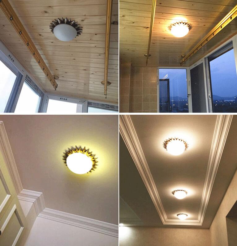 SolaraBowl Deckenleuchte | Vintage Glasschirm im Sonnen-Design | 1/3-Licht Flush-Mount Lampe | Elegante Beleuchtung