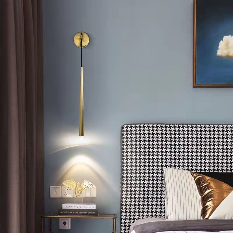 LustraLine Wandleuchte | Minimalistisches Luxusdesign | Goldene Lichtleiste | 1-Licht LED Wandlampe für modernes Ambiente