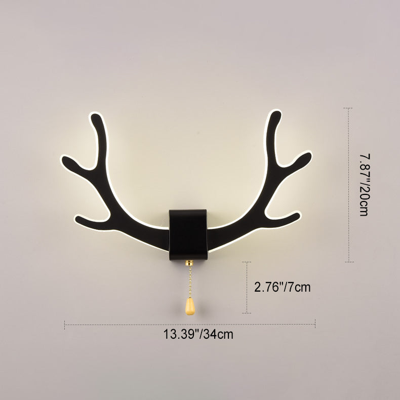 LumiAntler LED Wandleuchte | Nordisches Geweihdesign | Modernes Acryl | Warmes & Kaltes Licht | Kreative Wandlampe