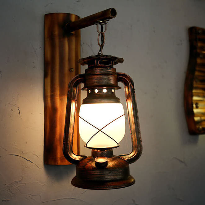 EquiLume Vintage Wandlaterne aus Eisen | 1 Licht | Rustikale Beleuchtung für Zuhause