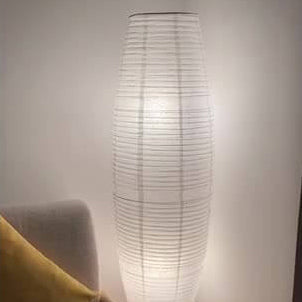 LumoStyle Nordic Design Stehlampe | Reispapier Säulenlampe | Stimmungsvolles, Doppelt Licht | Modernes Dekor