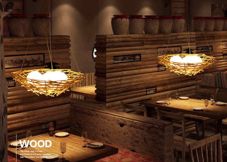 RavaNest Rattan Kronleuchter | Handgewebtes Design | 2- oder 3-flammig | Natürliche Eleganz | Hängeleuchte