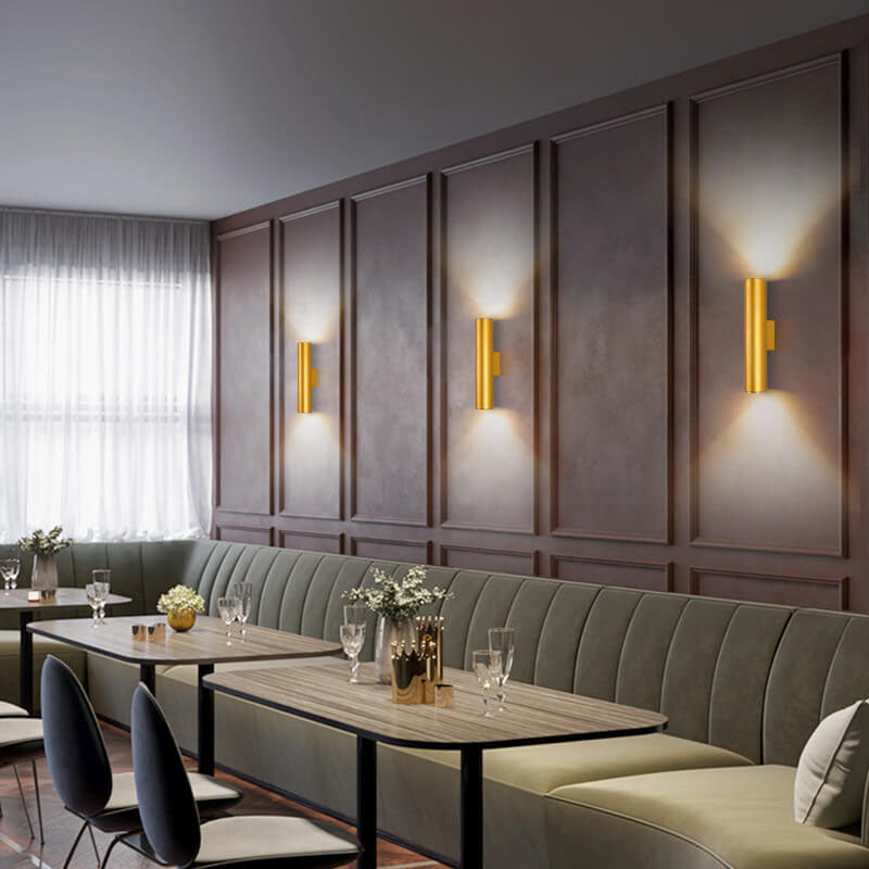 LightVibe Aluminium Wandleuchte Zylinder | 2-flammig | Modernes Design | Innen & Außen